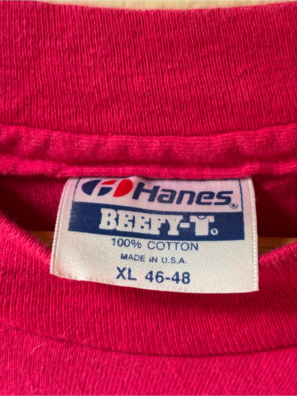 Vintage Hawaii Tee Shirt Hot Pink with Puffy Flower Size XL - Picture 4 of 6